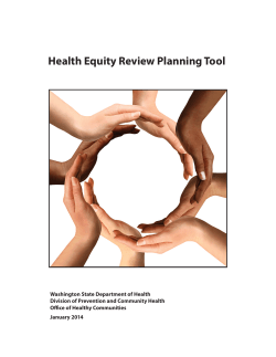 Health Equity Review Planning Tool - Washington State Department of Health