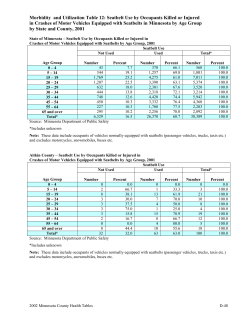 Table 12: Seatbelt Use (PDF: 44 pages)