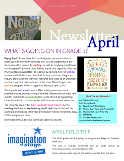 Gr 3 April Newsletter 2015
