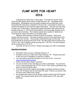 Jump Rope for Heart 2016 Letter