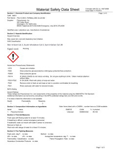 Material Safety Datasheet 00631 (PDF)