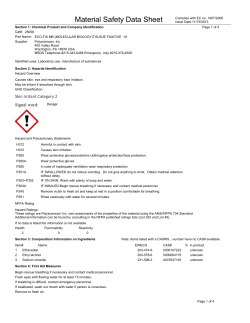 Material Safety Datasheet 25058 (PDF)