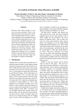 An analysis of domestic abuse discourse on Reddit
