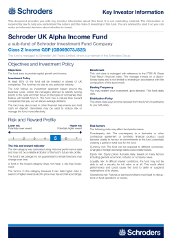 Key Investor Information