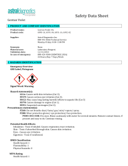 Material Data Safety Sheet