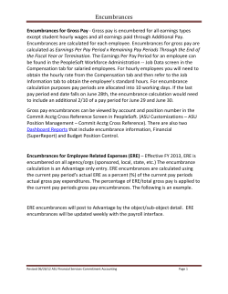 Payroll Encumbrances