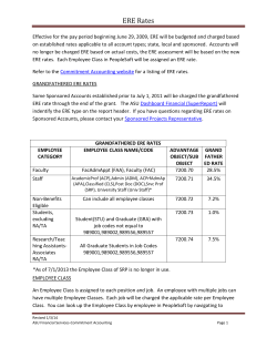 Employee-related Expenses (ERE) Rates