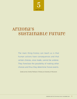 Part Five - Arizona's Sustainable Future