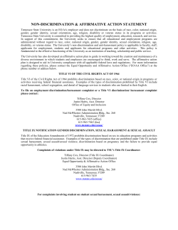 Non-Discrimination Policy