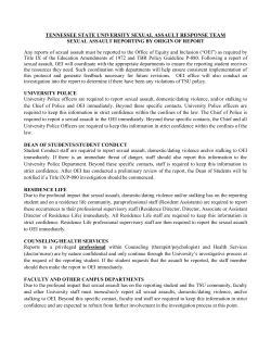 Sexual Assault Reporting Protocol
