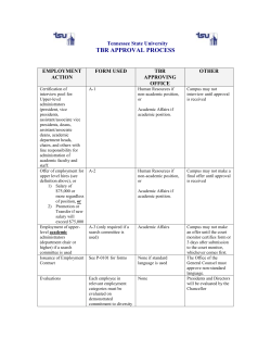 TBR Approval Process