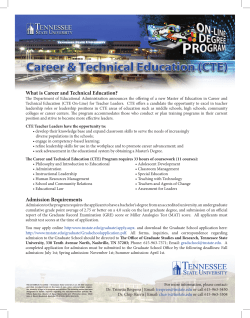 New Program- Career and Technical Education&nbsp;(CTE)