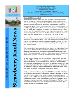 September 16, 2011 Knoll News