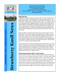 January 20, 2012 Knoll News