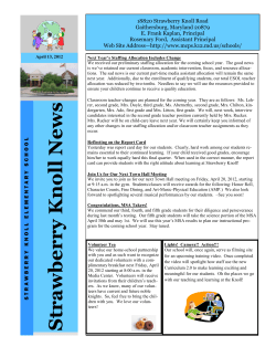 April 13, 2012 Knoll News