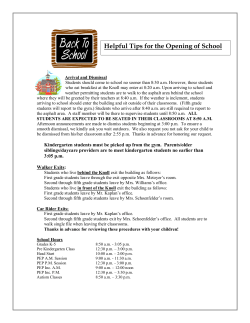 Helpful Tips for Back to School 2012