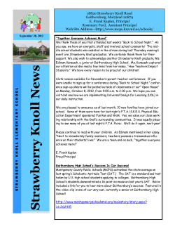 Knoll News ~ Friday, September 28, 2012