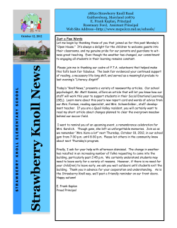 Knoll News ~ Friday, October 12, 2012