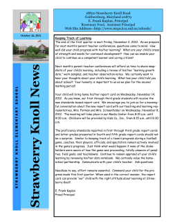 Knoll News ~ Friday, October 26, 2012