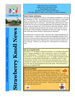 Knoll News ~ Friday, November 9, 2012