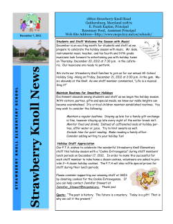 Knoll News ~ Friday, December 7, 2012