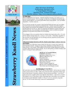 Knoll News ~ January 18, 2013