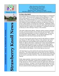 Knoll News ~ February 15, 2013