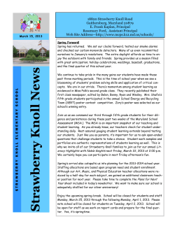 Knoll News ~ March 15, 2013