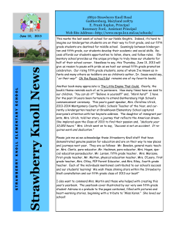 Knoll News ~ June 7, 2013