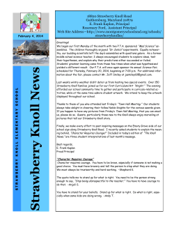 Knoll News ~ Feburary 7, 2014