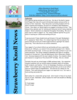 Knoll News ~ April 11, 2014