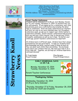 Knoll News ~ November 7, 2014