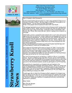 Knoll News ~ January 12, 2015