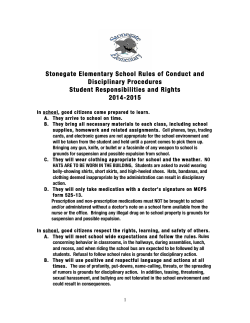 Stonegate Rules of Conduct