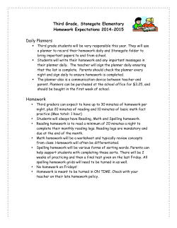 Third Grade Homework Expectations