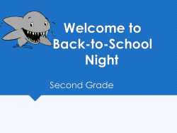 Back To School Presentation 2015