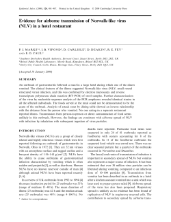 anecdotal reports of norovirus being transmitted through the air following a round of retching