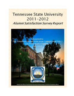 2012 Alumni Survey Report for THEC Quality Assurance