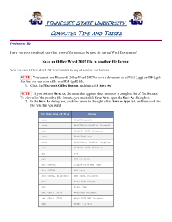 Save an Office 2007 Document in Another Format