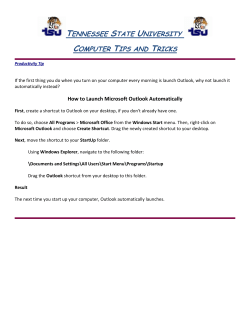 Launch MS Outlook Automatically