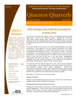 Spring 14 Newsletter