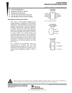 ua78L05 TI, lower power fixed regulator.pdf