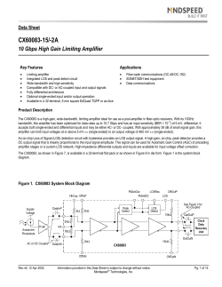 CX60083 Mindspeed, 10Gbps limiting amp.pdf