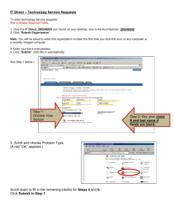 IT Direct - How to enter technology issues