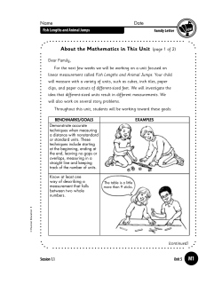 Unit 5 Parent Letter