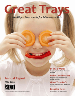Great Trays Report from year one