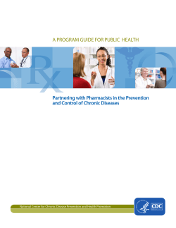 Partnering with Pharmacists in the Prevention and Control of Chronic Diseases: A Program Guide for Public Health