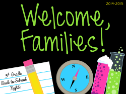 2014- 2015 Back to school night presentation