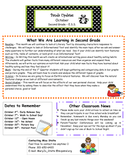 oct 2nd grade news