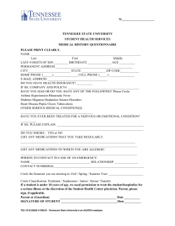 Medical History Questionnaire